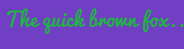 Image with Font Color 23B247 and Background Color 703FC3